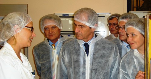 23 avril 2008 - Usine Guerlain avec le Ministre Hubert Falco