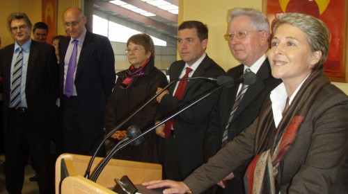 Discours au centre &eacute;queste avec M Laporte
