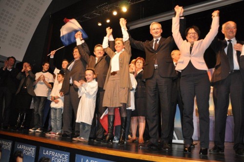 Meeting de 600 personnes avec Bruno le Maire &agrave; Bailleau-le-Pin