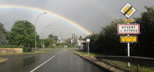 Clin d'oeil de la météo en arrivant à Nogent mardi soir, un bon augure ?